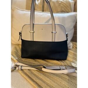 Kate Spade Cedar Street Maise Satchel Cement/Black Shoulder/Crossbody